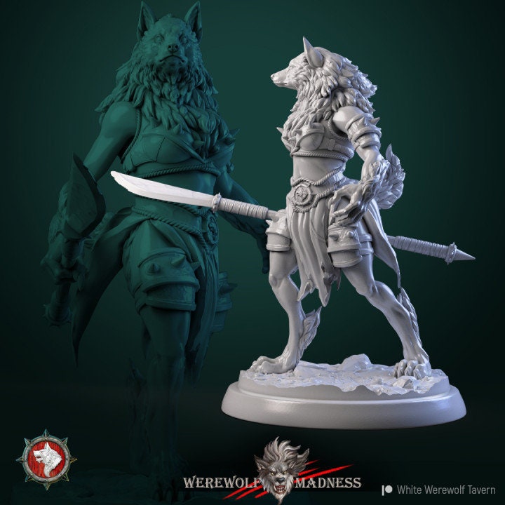 32mm Female Werewolf Warrior