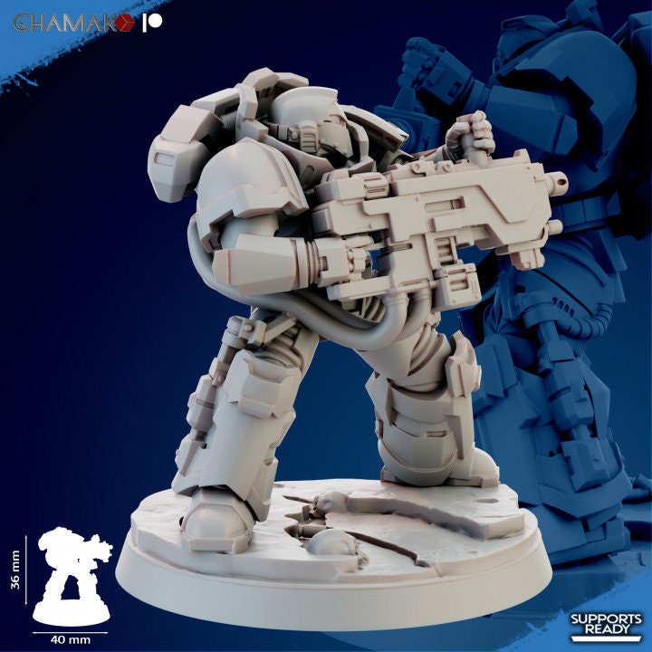 Futuristic Heavy Militia Miniatures