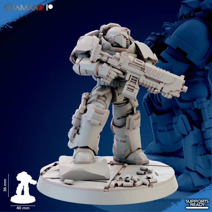 Futuristic Heavy Militia Miniatures