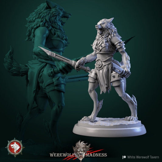 32mm Female Werewolf Warrior